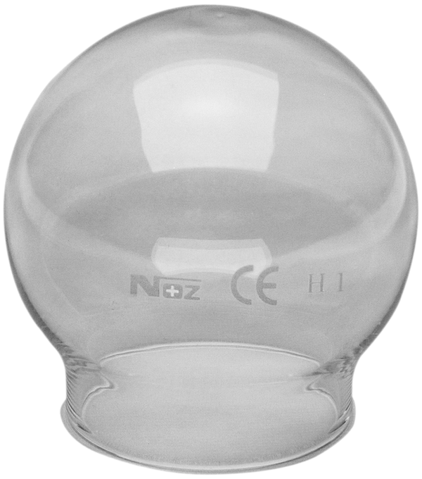 Schröpfglas, dünnwandig, kugelförmig d=4,5 cm
